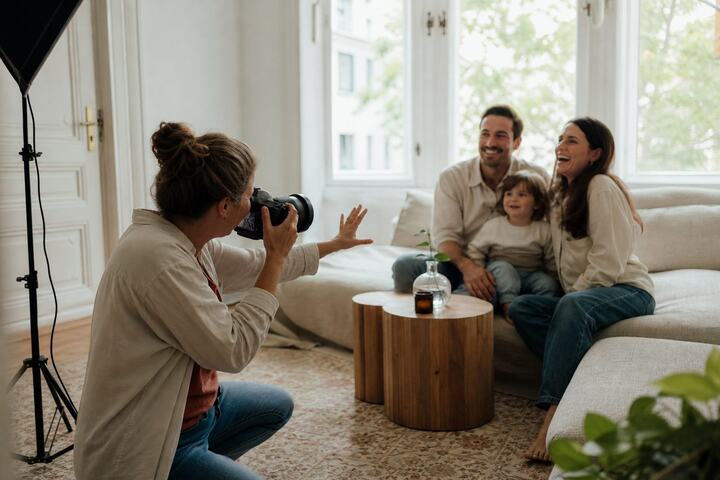 Fotografin bei einem Shooting